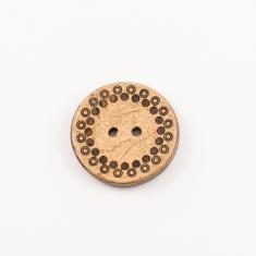 Κουμπί Καρύδα Κυκλικά Σχέδια (2.3cm)
