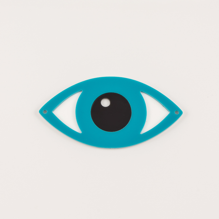 Handropolis | Eye Plexiglass Turquoise-White 8x4cm