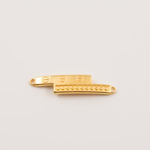Gold Plated Double Bar (3.6x0.8cm)