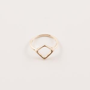 Gold Plated Ring Rhombus