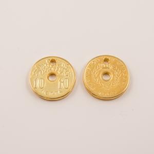 Gold Plated Metal Dime (2.2cm)