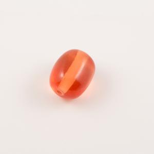 Ακρυλικη Χάντρα Πορτοκαλί (2.8x2.3cm)