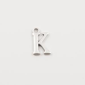 Silver Initial "K" (1.5x1cm)
