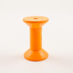 Wooden Bobbin Orange (4.7x3.1cm)