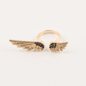 Ring Gold Plated 'Wings'