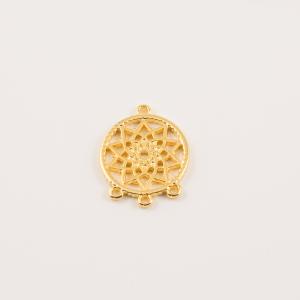 Gold Plated Pendant Dreamcatcher 2.5x2cm