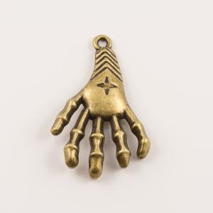 Bronze Skeleton Hand (4x2.5cm)