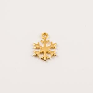 Gold Plated Metal Snowflake (2.4x1.9cm)