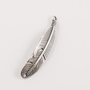 Metal Feather Silver (4.5x1.1cm)