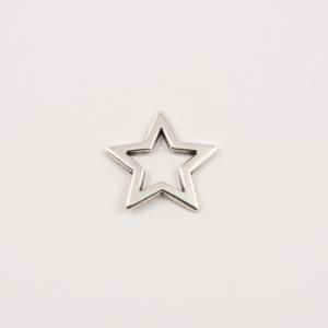 Star Outline Silver (1.9x1.9cm)