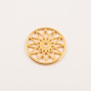 Gold Plated Item "Wheel" (3.2cm)