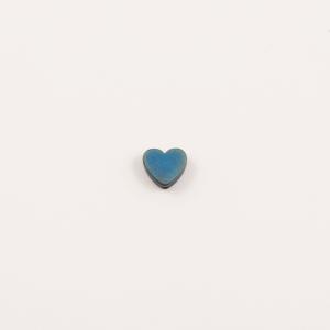 Hematite Heart Blue 6mm