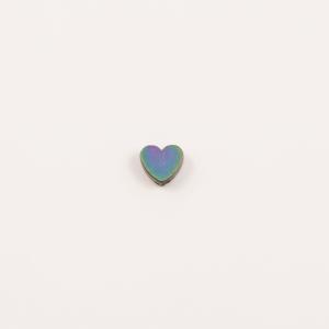Hematite Heart Bicolored Metallic 6mm