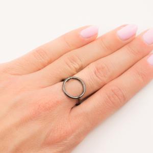 Δαχτυλίδι Κύκλος Black Nickel 1.9x1.9cm