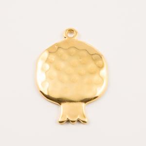 Gold Plated Metal Pomegranate (4x2.9cm)