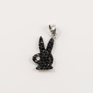 "Playboy" Μαύρα Ζιργκόν (2.5x1cm)