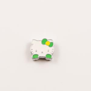 Hello Kitty Green Enamel (1.3x1.2cm)