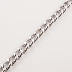 Silver Plated Aluminum Chain 2.2x1.6cm