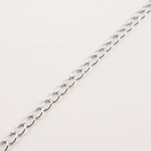 Silver Plated Aluminum Chain 1.3x1cm