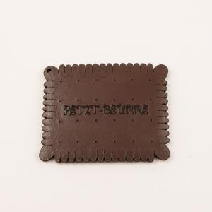 Leather Biscuit Rectangular Dark Brown