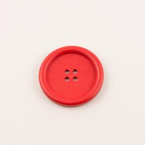 Ξύλινο Κουμπί Κόκκινο (4cm)