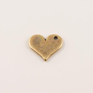 Metal Heart Bronze (1.8x1.5cm)