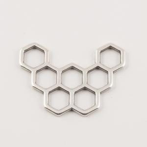 Metal Honeycomb Silver 4x3cm