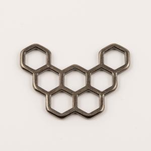 Metal Honeycomb Black Nickel 4x3cm