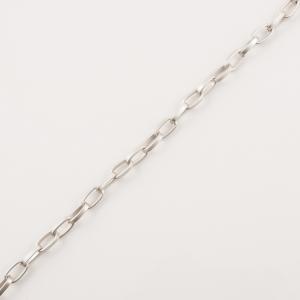 Aluminum Chain Silver Matte 1x0.6cm