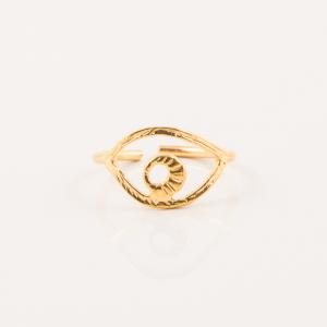 Gold Plated Ring Eye 2.2x2cm