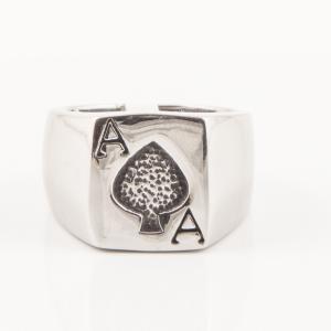 Steel Ring "Ace of Spades"