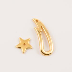 Gold Plated Metal Clasp (3.1x1cm)