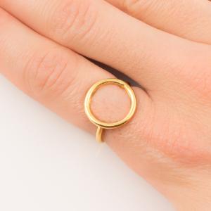 Gold Plated Ring Circle 1.9x1.9cm