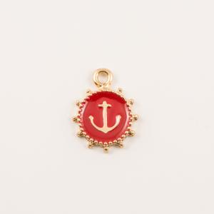 Gold Plated Item Anchor Red