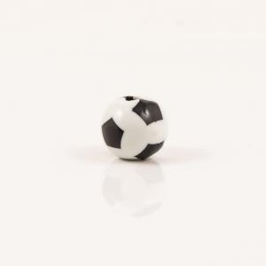 Χάντρα Μπάλα Ποδοσφαίρου Μαύρη 1.2cm