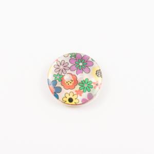 Acrylic Button Floral (2.3cm)