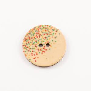 Coconut Button Multicolored Dots 2.6cm