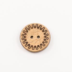 Κουμπί Καρύδα Κυκλικά Σχέδια (2.3cm)