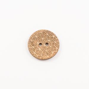 Coconut Button Brown Design 2.3cm