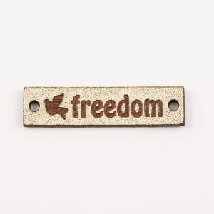 Leather Gold Plate "Freedom"