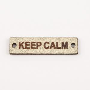 Leather Gold Plate "Keep Calm"