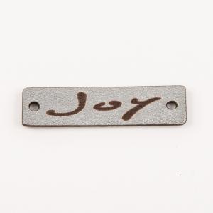 Leather Silver Plate "Joy"