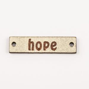 Δερμάτινη Χρυσή Πλακέτα "Hope"