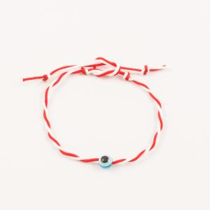 Bracelet Red-White Eye Turquoise