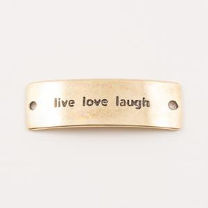 Gold Plated Plate "live love laugh"