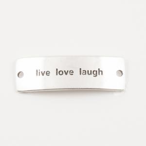 Metal Silver Plate "live love laugh"