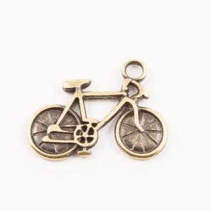Metal Bicycle Bronze (3.3x2.4cm)