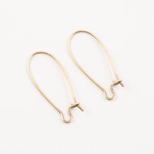 Earring Hooks Bronze (2.7x1cm)