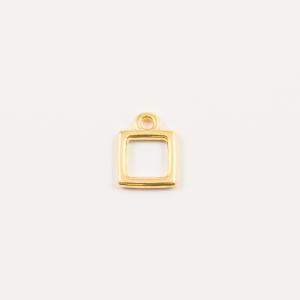 Gold Plated Square Outline 1.5x1.2cm
