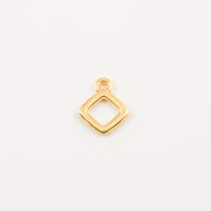 Gold Plated Rhombus Outline 1.7x1.4cm